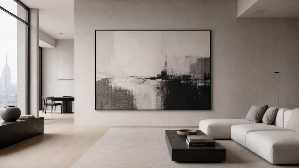 Art-Centered Interior Design: Minimalist Loft Case Study