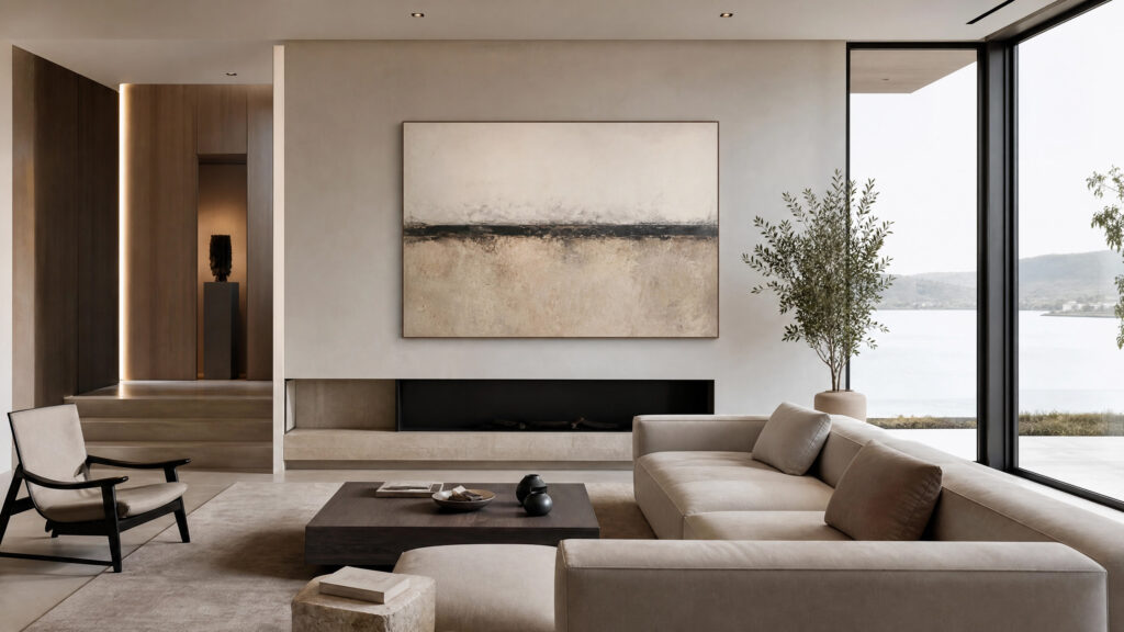 Luxury Home with Canvas Art Preservation