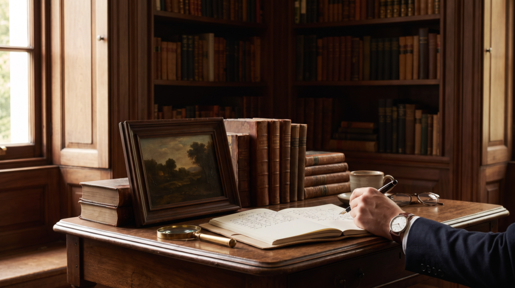 A buyer reviewing written questions about artwork condition, framing, shipping, and returns before completing an online purchase.